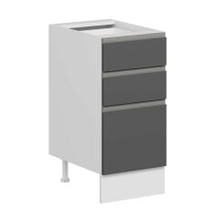 Alvinka Mutfak Modül Hg_J Alt 3Ç1B2K 40Cm Dolap Beyaz Antrasit