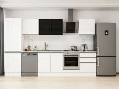 Alvinka 330X210 Cm High Gloss Mutfak Dolabı Mb-E90B60S60-3 High Gloss | Beyaz - Suntalam