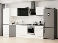 Alvinka 330X210 Cm High Gloss Mutfak Dolabı Mb-E90B60S60-3 High Gloss | Beyaz - Suntalam