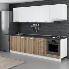 Minar 270 Cm Mutfak Dolabı Beyaz Dore 270-D5