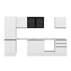 Alvinka 330X210 Cm High Gloss Mutfak Dolabı Mb-E90B60S60-3 High Gloss | Beyaz - Mdf