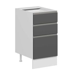 Alvinka Mutfak Modül Hg_J Alt 3Ç1B2K 45Cm Dolap Beyaz Antrasit