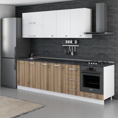 Minar 270 Cm Mutfak Dolabı Beyaz Dore 270-D6