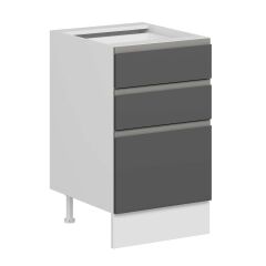 Alvinka Mutfak Modül Hg_J Alt 3Ç1B2K 50Cm Dolap Beyaz Antrasit