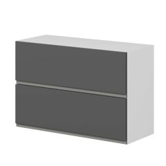 Alvinka Mutfak Modül Hg_J Üst 2Yk1R 90-H60Cm Dolap Beyaz Antrasit Mdf