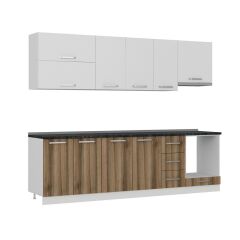 Minar 270 Cm Mutfak Dolabı Beyaz Dore 270-D8