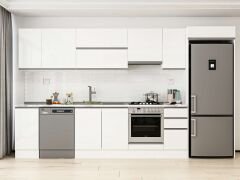 Alvinka 360X222 Cm High Gloss Mutfak Dolabı Mb-E80S40S40-1 High Gloss | Beyaz - Suntalam