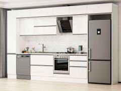 Alvinka 380X240 Cm High Gloss Mutfak Dolabı Mbb-E80B40S60-2 High Gloss | Beyaz - Suntalam