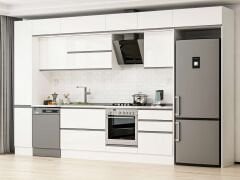 Alvinka 380X240 Cm High Gloss Mutfak Dolabı Mbb-E80B40S60-2 High Gloss | Beyaz - Mdf