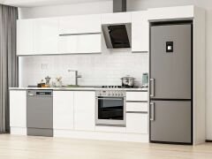 Alvinka 360X222 Cm High Gloss Mutfak Dolabı Mb-E80S40S40-2 High Gloss | Beyaz - Suntalam