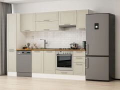 Alvinka 290X210 Cm Klasik Mebran Mutfak Dolabı Mb-E90B40S40-1 Mebran | Kumtaşı - Mdf