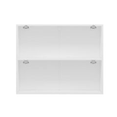 Alvinka Mutfak Modül Hg_J Üst 2Yk1R 90-H72Cm Dolap Beyaz Beyaz Mdf