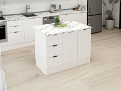 Alvinka 120 Cm Mbr_B Ada Mutfak Dolabı Beyaz Beyaz Suntalam