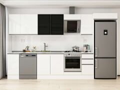 Alvinka 360X222 Cm High Gloss Mutfak Dolabı Mb-E80S40S40-3 High Gloss | Beyaz - Suntalam