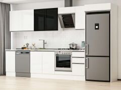 Alvinka 360X222 Cm High Gloss Mutfak Dolabı Mb-E80S40S40-3 High Gloss | Beyaz - Suntalam