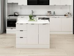 Alvinka 120 Cm Mbr_B Ada Mutfak Dolabı Beyaz Beyaz Mdf