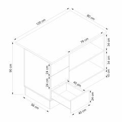 Alvinka 120 Cm Mbr_B Ada Mutfak Dolabı Beyaz Beyaz Mdf