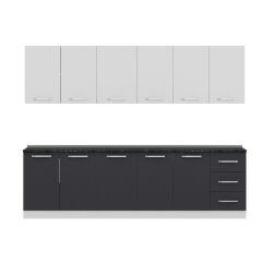 Minar 275 Cm Mutfak Dolabı Beyaz Antrasit 275-A1