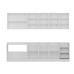 Minar 275 Cm Mutfak Dolabı Beyaz Antrasit 275-A1