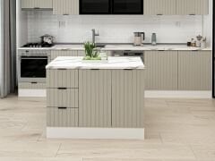 Alvinka 120 Cm Mbr_B Ada Mutfak Dolabı Beyaz Kumtaşı Suntalam