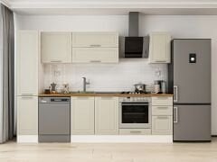 Alvinka 290X210 Cm Klasik Mebran Mutfak Dolabı Mb-E90B40S40-2 Mebran | Kumtaşı - Mdf