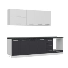 Minar 275 Cm Mutfak Dolabı Beyaz Antrasit 275-A3