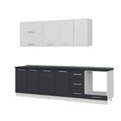 Minar 275 Cm Mutfak Dolabı Beyaz Antrasit 275-A3