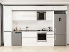 Alvinka 365X240 Cm High Gloss Mutfak Dolabı Mbb-E80B45S40-2 High Gloss | Beyaz - Suntalam