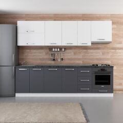 Minar 275 Cm Mutfak Dolabı Beyaz Antrasit 275-A5