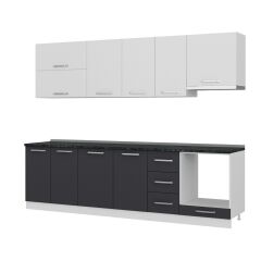 Minar 275 Cm Mutfak Dolabı Beyaz Antrasit 275-A5