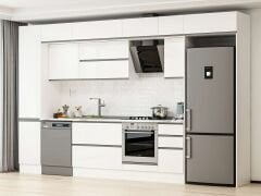 Alvinka 365X240 Cm High Gloss Mutfak Dolabı Mbb-E80B45S40-2 High Gloss | Beyaz - Mdf