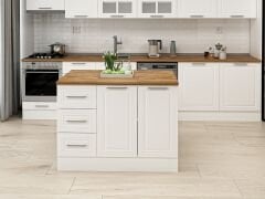 Alvinka 120 Cm Mbr_C Ada Mutfak Dolabı Beyaz Beyaz Suntalam