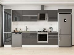 Alvinka 395X222 Cm High Gloss Mutfak Dolabı Mbb-E90B45S60-2