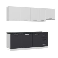 Minar 275 Cm Mutfak Dolabı Beyaz Antrasit 275-A7