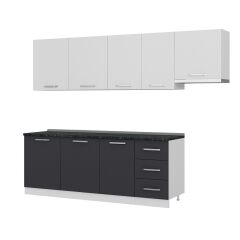 Minar 275 Cm Mutfak Dolabı Beyaz Antrasit 275-A7