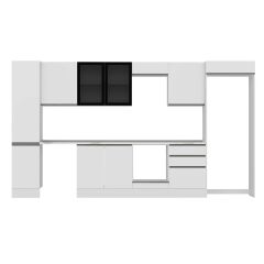 Alvinka 395X222 Cm High Gloss Mutfak Dolabı Mbb-E90B45S60-3