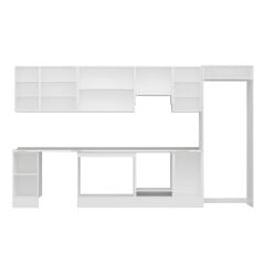 Alvinka 365X222 Cm High Gloss Mutfak Dolabı Mb-E80S40S45-1 High Gloss | Antrasit - Mdf