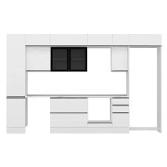 Alvinka 365X240 Cm High Gloss Mutfak Dolabı Mbb-E80B45S40-3 High Gloss | Beyaz - Suntalam