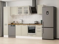 Alvinka 290X210 Cm Klasik Mebran Mutfak Dolabı Mb-E90B40S40-3 Mebran | Kumtaşı - Mdf