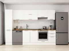 Alvinka 295X210 Cm Klasik Mebran Mutfak Dolabı Mb-E90B40S45-1 Mebran | Beyaz - Suntalam