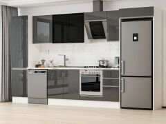 Alvinka 380X222 Cm High Gloss Mutfak Dolabı Mbb-E90B50S40-3