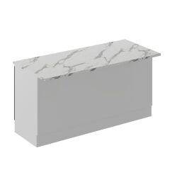 Alvinka 180 Cm Hg_J Ada Mutfak Dolabı Beyaz Antrasit Mdf