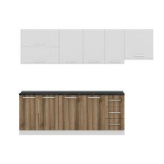 Minar 275 Cm Mutfak Dolabı Beyaz Dore 275-D4