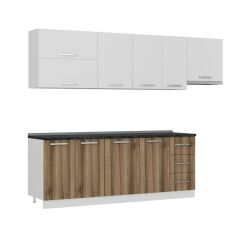 Minar 275 Cm Mutfak Dolabı Beyaz Dore 275-D4