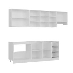 Minar 275 Cm Mutfak Dolabı Beyaz Dore 275-D4