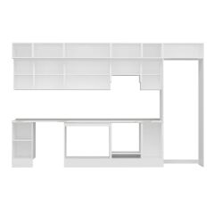 Alvinka 370X240 Cm Klasik Mebran Mutfak Dolabı Mb-E90S40S40-1 Mebran | Kumtaşı - Mdf