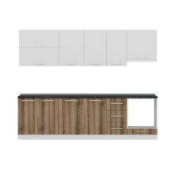 Minar 275 Cm Mutfak Dolabı Beyaz Dore 275-D5