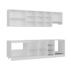 Minar 275 Cm Mutfak Dolabı Beyaz Dore 275-D5