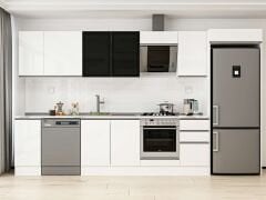 Alvinka 365X222 Cm High Gloss Mutfak Dolabı Mb-E80S40S45-3 High Gloss | Beyaz - Mdf