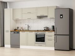 Alvinka 295X210 Cm Klasik Mebran Mutfak Dolabı Mb-E90B40S45-1 Mebran | Kumtaşı - Mdf